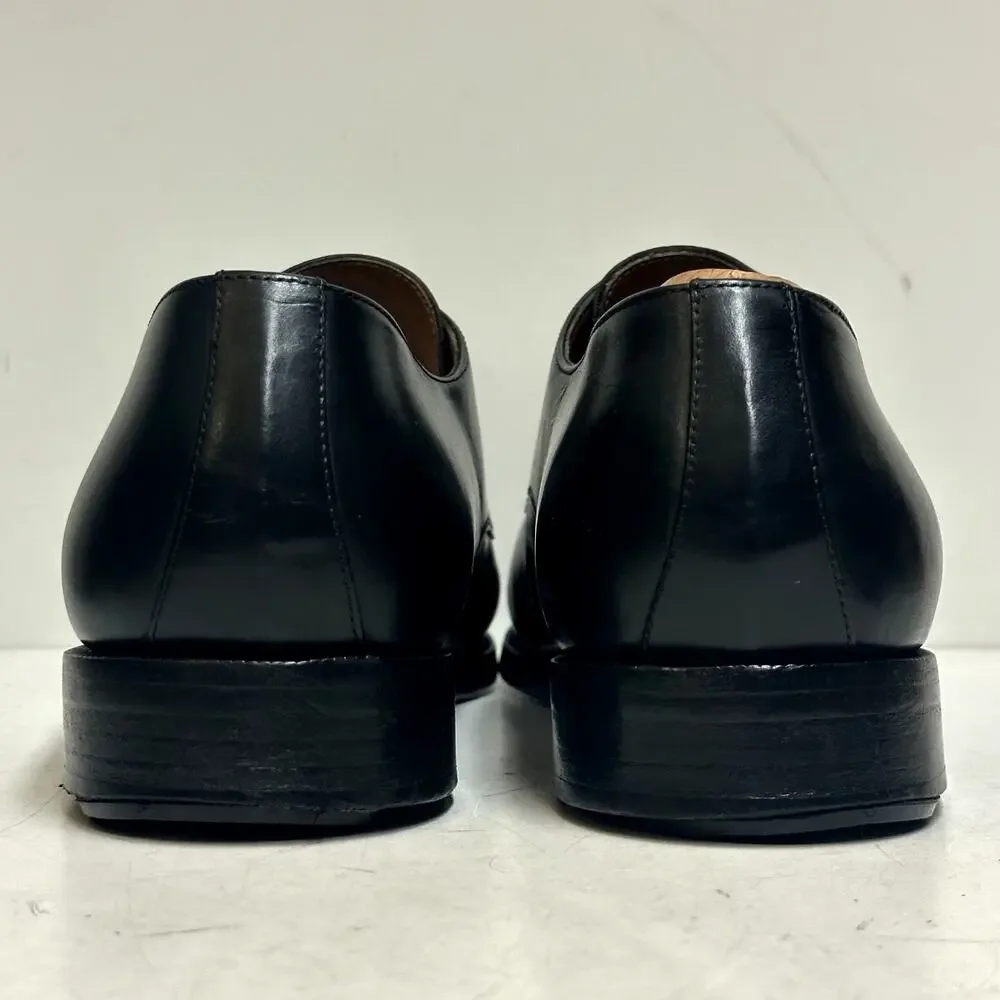 VERY GOOD Polo Ralph Lauren Plain Toe Derby Black Calf Made in Italy 10 D